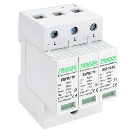   T2 AC típusú túlfeszültség levezető, cserélhető betéttel - ESPD2-70-3P