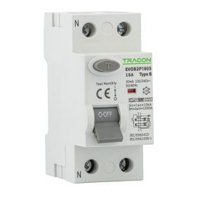 Áram-védőkapcsoló, 2 pólusú - EVOB2P251