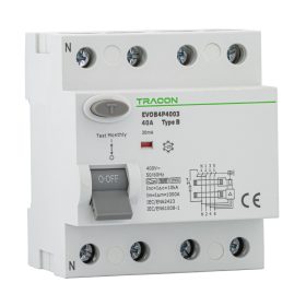 Áram-védőkapcsoló, 4 pólusú - EVOB4P633