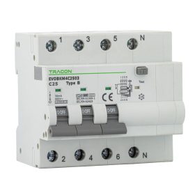   Kombinált védőkapcsoló, 4P, 5modul, C karakterisztika - EVOBKM4C2503