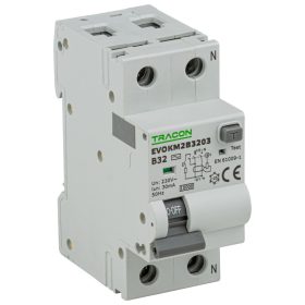   Kombinált védőkapcsoló, 2P, 2modul, B karakterisztika - EVOKM2B1003