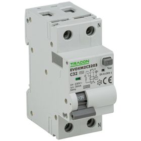   Kombinált védőkapcsoló, 2P, 2modul, C karakterisztika - EVOKM2C5003