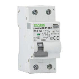   Kombinált védőkapcsoló, 2P, 2modul, D karakterisztika - EVOKMA2D203