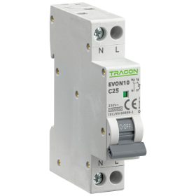 Kismegszakító, 1+N pólus, C karakterisztika - EVON10C25