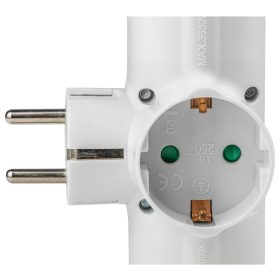 Csatlakozóaljzat adapter kapcsolóval, fehér - KACS3