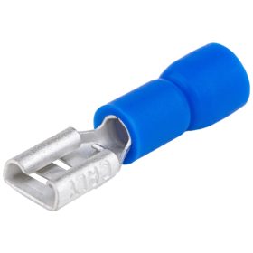  Szigetelt rátolható csatlakozó hüvely, sárgaréz, kék - KCSH6