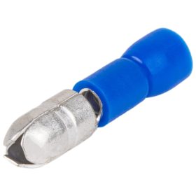   Szigetelt hengeres csatlakozó dugó, elektrolitréz, kék - KH4