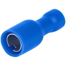   Szigetelt hengeres csatlakozó aljzat, elektrolitréz, kék - KHA4
