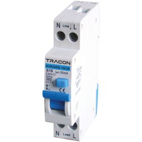   Kombinált védőkapcsoló, elektronikus, 2P, 1 modul, B kar. - KVKGEB-13/100