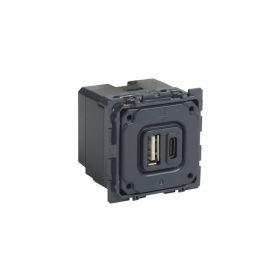   Legrand 067465 - Céliane kombinált USB A és C töltőaljzat, 2400 mA