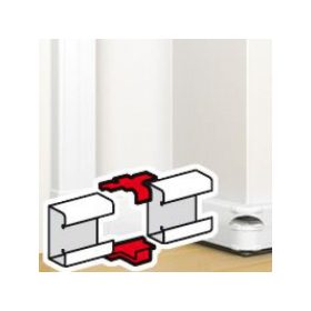   Legrand 075663 - DLP csatorna összekötő elem bepattintható kábelcsatornához, 145 x 50 mm, fehér