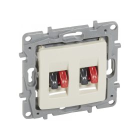   Legrand 664881 - Niloé hangszóró-csatlakozóaljzat (2 kivitelezéssel), köröm nélkül, bézs