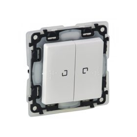   Legrand 752159 - Valena Life kettős váltókapcsoló jelzőfénnyel, IP44 fehér
