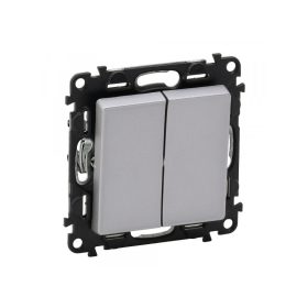  Legrand 752318 - Valena Life kettős váltóérintkezős nyomó alumínium
