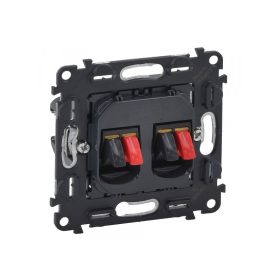   Legrand 753078 - Valena InMatic kettős hangszóró-csatlakozóaljzat mechanizmus, 4 kivezetéssel