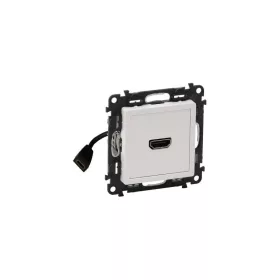   Legrand 753175 - Valena Life Elővezetékelt HDMI 1.4 típusú csatlakozóaljzat, 15 cm kábellel száll