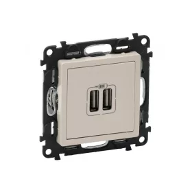   Legrand 753212 - Valena Life kettős USB töltőaljzat beépített tápegységgel - 5V - 1500 mA elefánt