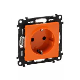   Legrand 753229 - Valena Life 2P+F csatlakozóaljzat gyerkemvédelemmel, narancssárga betéttárcsával