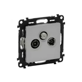   Legrand 753364 - Valena Life TV-Rádió-SAT aljzat, végzáró, 10 dB alumínium