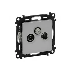   Legrand 753365 - Valena Life TV-Rádió-SAT aljzat, átmenő, 14 dB alumínium