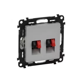   Legrand 753378 - Valena Life hangszóró-csatlakozóaljzat (4 kivezetéssel) alumínium