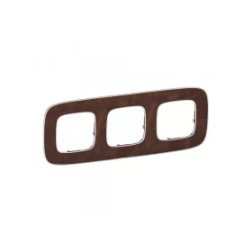 Legrand 754453 - Valena Allure Hármas keret, Cserzett bőr