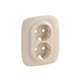   Legrand 754956 - Valena Allure 2x2P+F aljzat monobloc burkolat + kerettel, Elefántcsont