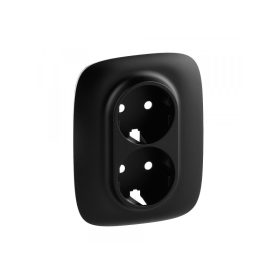   Legrand 754958 - Valena Allure 2x2P+F aljzat monobloc burkolat + kerettel, Fekete
