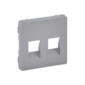   Legrand 755372 - Valena Life kettős hangszóró-csatlakozóaljzat burkolat, 4 kivezetéssel alumínium