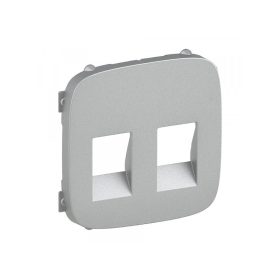   Legrand 755377 - Valena Allure Kettős hangszóróaljzat burkolat, Alumínium