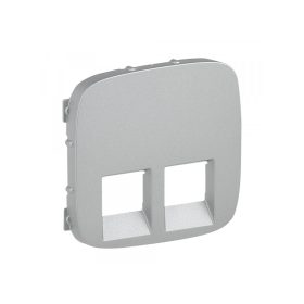   Legrand 755427 - Valena Allure 2xRJ11/RJ45 aljzat burkolat, Alumínium
