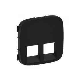   Legrand 755428 - Valena Allure 2xRJ11/RJ45 aljzat burkolat, Fekete