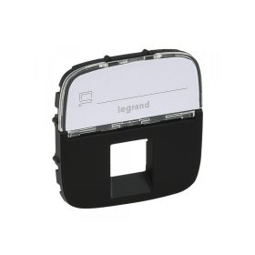   Legrand 755478 - Valena Allure RJ11/RJ45 aljzat burkolat címketartóval, Fekete