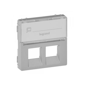   Legrand 755482 - Valena Life 2xRJ45 csatlakozóaljzat burkolat, címketartóval alumínium