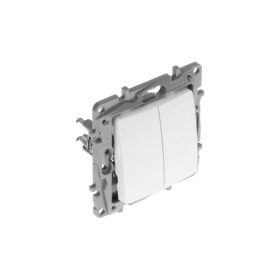 Legrand 764502 - Niloé kettős váltókapcsoló, fehér
