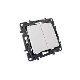   Legrand 764508 - Niloé kettős váltóérintkezős nyomó, fehér