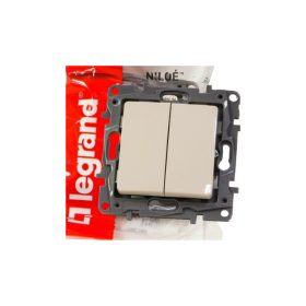 Legrand 764602 - Niloé kettős váltókapcsoló, bézs