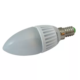 Gyertya burájú LED fényforrás, tejüveg - LGY5W