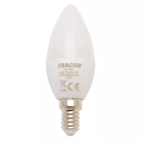 Gyertya burájú LED fényforrás, tejüveg - LGY7W