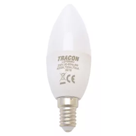 Gyertya burájú LED fényforrás, tejüveg - LGY8NW