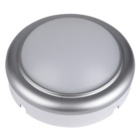   Műanyag házas LED hajólámpa ezüst kerettel, kerek - LHLMKS8NW