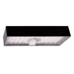   Napelemes LED fali világítótest mozgásérzékelővel, fekete - LSBB6W