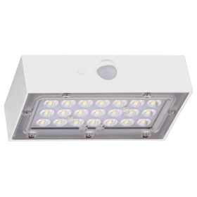   Napelemes LED fali világítótest mozgásérzékelővel, fehér - LSBW3W