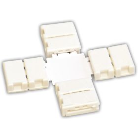   Forrasztás nélküli "X" gyorscsatl. egyszínű LED szalagokhoz - LSZTX10