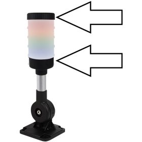   Fényjelző oszlop alapcsomag (talp, rúd, fedelek, duda, kábel - NYG3-70KITACDC24