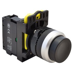 Kiálló nyomógomb, fekete - NYG3-HBK