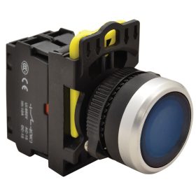 Világító nyomógomb, kék - NYG3-LB