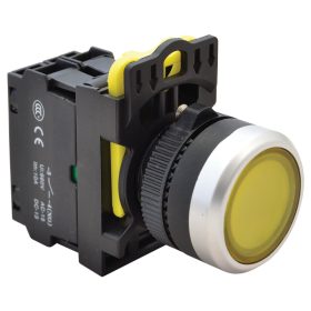 Világító nyomógomb, sárga - NYG3-LY