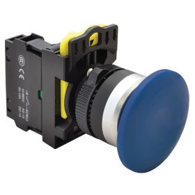 Gombafejű nyomógomb, kék - NYG3-MB