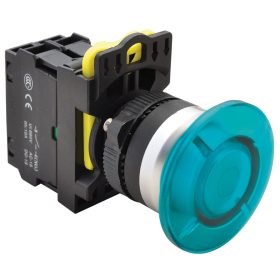 Gombafejű világító nyomógomb,kék - NYG3-MLB